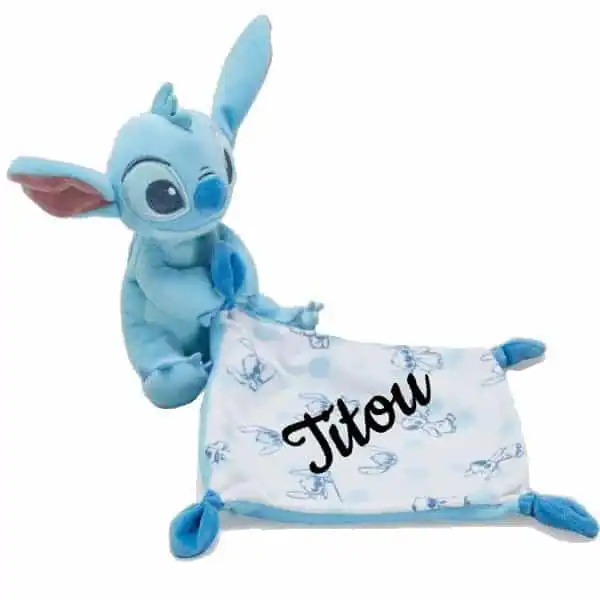 Peluche Personnalisée Stitch blanc Mouchoir 2